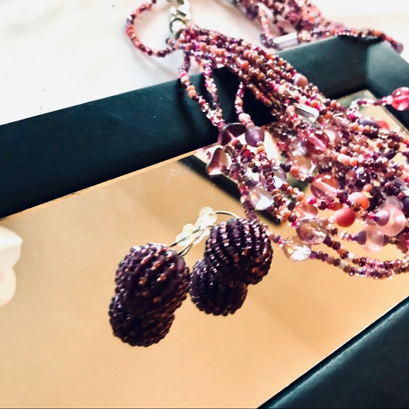 GIOVANNA CHANTAL Handmade Spiked Earrings - Purple - Picture 3 of 7